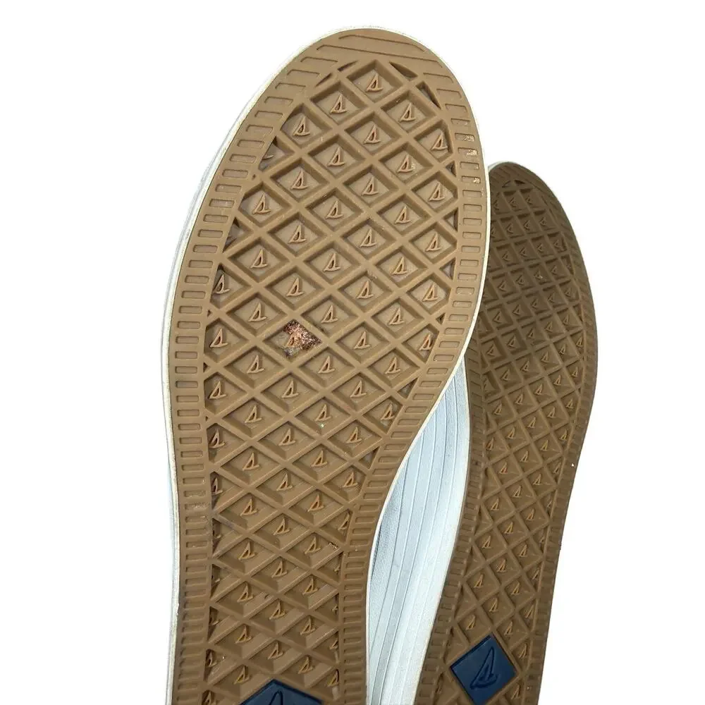 Sperry Crest Vibe Navy Leather Slip On Platform Loafer Sneakers Women's Size 9